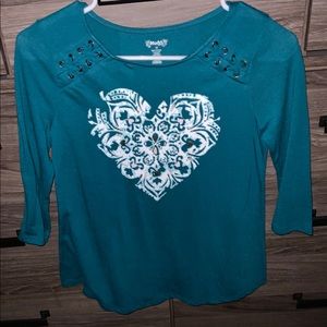 Girls 3/4 sleeve top